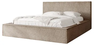 Produktbild von MIRJAN24 Polsterbett Glexi, Doppelbett mit Bettkasten für die Bettwäsche, Leistenlattenrost aus Laubholz (Farbe: Bella 10, Größe: 160x200 cm)