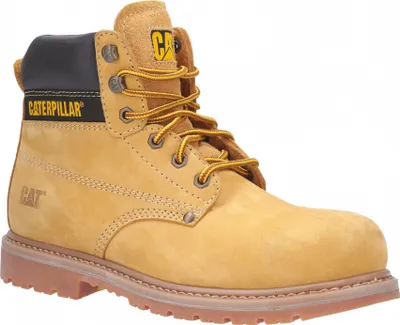 A single work boot is shown against a white background.