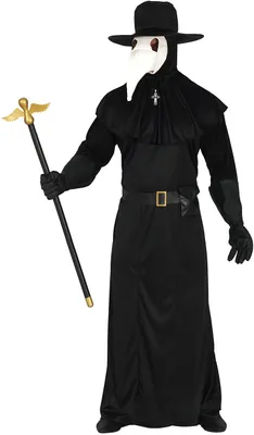 Produktbild von Guirca Schwarzes Pestdoktor-kostüm Schwarz L Schwarz L