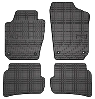 Immagine prodotto di Tappetini auto in gomma adatto per Seat Ibiza IV 6J (2008-2017, hatchback, ST, station wagon) neri, set 4 pz, con fissaggi