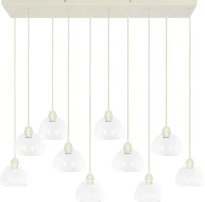 Immagine prodotto di Light & Living - lampada a sospensione - Bisho - beige - vetro - grande lampada da tavolo da pranzo - E27 - 2982343