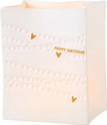 Produktbild von Porzellanlichttüte "Happy Birthday"