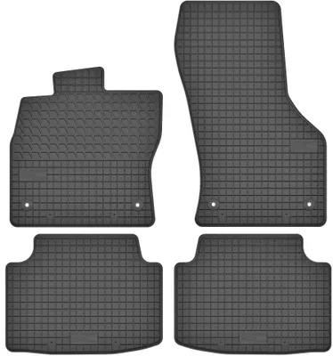 Zdjęcie produktu dla Dywaniki gumowe do Volkswagen Passat B8 / Tiguan II 2014-2023 / 2015-2024 (sedan/kombi/crossover) – 4 szt., czarne, dopasowane