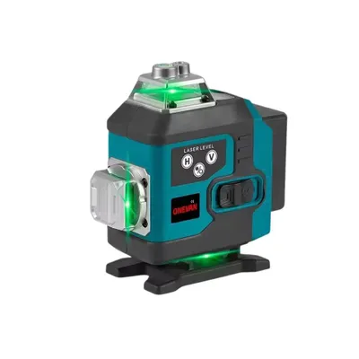 Obrázok produktu pre Laserová vodováha, 16 čiar, 360° horizontálne a vertikálne automatické nivelovanie, 2 batérie, 1 zástrčka EU