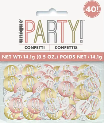 Produktbild von Konfetti Metall Happy Birthday Glitz 14g Rosegold #40