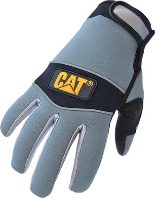 Obrázok produktu pre CAT Rukavice s polstrovaním z imitácie kože modro-šedé L
