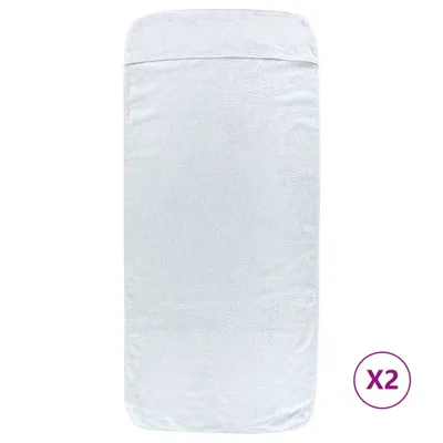 Produktbild von vidaXL Strandtücher 2 Stk. Weiß 75x200 cm Stoff 400 GSM