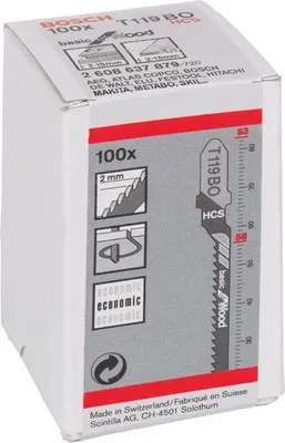 Produktbild von Stichsägeblatt T 119 BO Basic for Wood, 100er-Pack