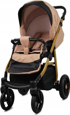 Produktbild von BabyLux® Axel | 2in1 Kinderwagen Set | Beige | Kombikinderwagen | Kinderwagenset | Buggy + Babyw