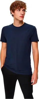 Produktbild von Selected New Pima Kurzarm-t-shirt Blau M Mann Blau M
