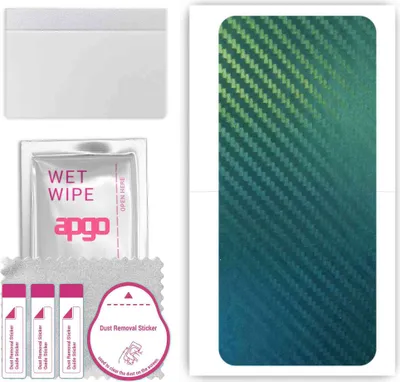 Produktbild von apgo Rückseite Schutzfolie, Skin, kompatibel mit Umidigi F3, Hinten Displayschutzfolie aus Vinylfolie, kratzfest, einfache Montage - Kohlenstoff-Chamäleon CAKA1
