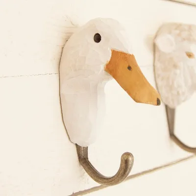 Produktbild von Wildlife Garden Decohook Wandhaken Ente (handgeschnitzt)