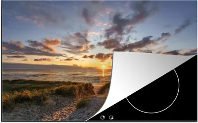 Produktbild von KitchenYeah© Herdabdeckplatte Deutschland - Strand - Meer , 81x52cm, Küche Deko, Glaskeramikkochfeld Herdabdeckung, Abdeckplatte fùr Kochfeld