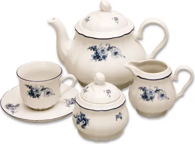 Produktbild von Thun 1794 Rose, Teeservice, blaue Rose, Thun, 15 d.