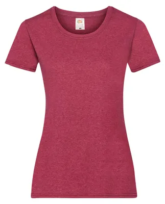 Immagine prodotto di Fruit of the Loom - Maglietta "Valueweight" da donna FK3173 (L) (rosso brughiera)