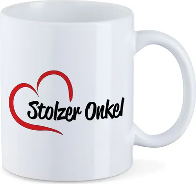 Produktbild von Huuraa Kaffeetasse Stolzer Onkel Geschenk Tasse Weiß 330ml Stolzer Onkel Präsent