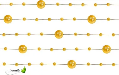 Produktbild von Perlengirlande 5St. x 1,3m, Farbe:goldgelb 23