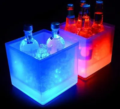 Produktbild von 35l LED Eiskübel Champagnerkühler Akku betrieben wasserdicht