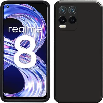 Produktbild von OPPO Realme 8/8 Pro Hülle, Flüssig Silikon Weich Gummi Schutzhülle für OPPO Realme 8/8 Pro Black