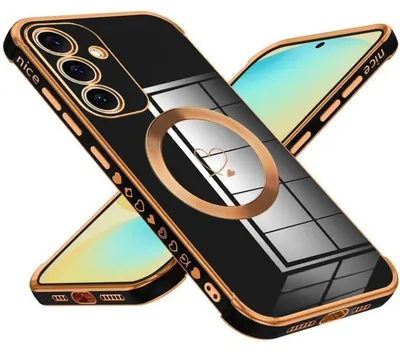 Immagine prodotto di Custodia per Samsung Galaxy S25 Plus, compatibile con MagSafe, in TPU siliconico, galvanizzata, resistente agli urti e ai graffi, colore nero