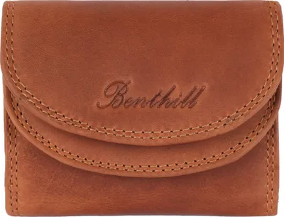 Produktbild von Benthill Kleine Geldbörse Leder RFID | Echtleder Damen & Herren Geldbeutel | Handliches & Kompaktes Portemonnaie inkl. Geschenkbox