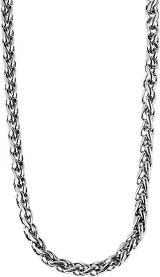 Produktbild von Edelstahl Damen Zopfkette silberfarben Länge: 60 cm / Stärke: 3 mm