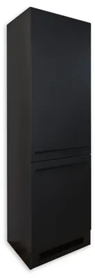 Produktbild von Jazz 8 Moderner Einbauschrank für Kühlschrank in Schwarz matt - Geräumiger Hochs