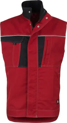 Produktbild von beb HANDWERK Herren Weste INFLAME Polyestermix Rot/Schwarz 48