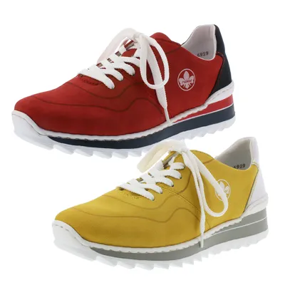 Produktbild von Rieker M6929 sportliche Damen Schnürschuhe Halbschuhe, Größe:37 EU, Farbe:Gelb
