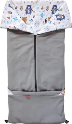 Image de Unyqoos® : Sac de couchage universel 2-en-1 pour bébé, adapté aux sièges auto pour bébé/enfant, aux poussettes et aux landaus, de 0 à 36 mois. Intérieur 100% coton, extérieur en micro-polaire, compatible avec les ceintures à 3 et 5 points (par exemple, Maxi-Cosi, Römer)