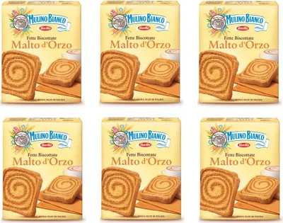 Produktbild von 6x Mulino Bianco Fette biscottate Gerstenmalz 315g Gerste Zwieback kekse brot