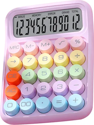 Produktbild von Farbenfrohe mechanische Tastatur mit Taschenrechner Elektronischer Tischrechner für Zuhause, Schule und Büro Lila