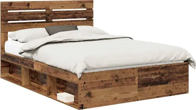 Obrázek produktu pro vidaXL Rám postele z regenerovaného dřeva 140 x 190 cm z masivního borovicového dřeva