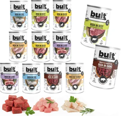 Produktbild von Bult | Feuchtfutter für Hunde - Mix Ausgeschmäckern - 12x400g - Natürliche Rezeptur - Nassfutter
