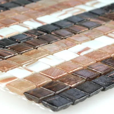 Produktbild von Mosaikfliesen Glas Effekt Stripe Multi Mix