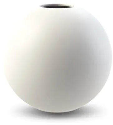 Produktbild von Elegante weiße Kugelvase - 20 cm Höhe für Innendekoration