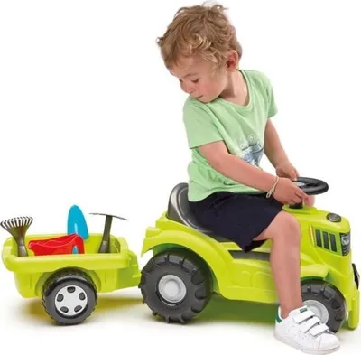 Produktbild von Tret Traktor mit Anhänger , Kippsitz , Gartenzubehör , 12-36 Monate , Ecoiffier