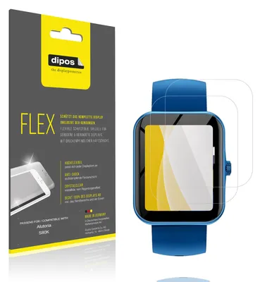 Produktbild von 2x Schutzfolie für Alutoria S80K Folie, 100% Displayabdeckung, dipos Flex
