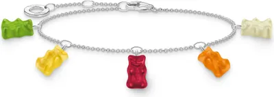Zdjęcie produktu dla Thomas Sabo - A2152-017-7-L19V - Bransoletka - Srebro próby 925 - Damska - Wielokolorowy złoty miś - 16-19cm
