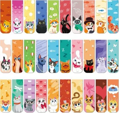 Produktbild von Magnetische Lesezeichen Katzen - 30 Stück