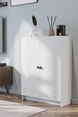 Obrázok produktu pre Skye Decor, kvalitná knižná polica, biela, 80x105x28 cm, 100% melamín