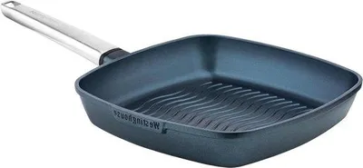 Immagine prodotto di Padella grande da 28 cm con manico in acciaio inossidabile, adatta all'induzione