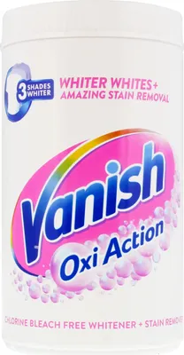 Produktbild von Vanish Oxi Action Powerweiss Pulver – 1,50 kg – Fleckenentferner und Wäsche - Booster Pulver ohne Chlor – für weiße Wäsche
