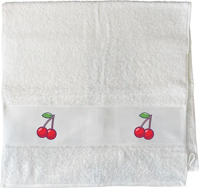 Produktbild von Huuraa Handtuch Kirsche Comic 50x100cm White Baumwolle Handtuch Geschenkidee
