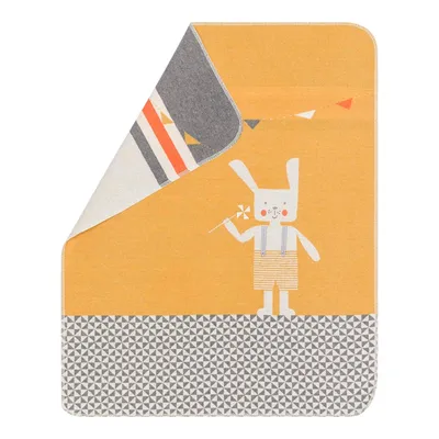 Produktbild von David Fussenegger Babydecke Juwel mit Stick 'Hase' 70 x 90 cm Goldgelb