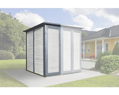 Produktbild von Anbauschrank SaveBike für weka Garten Q 224x71 cm grau-weiß