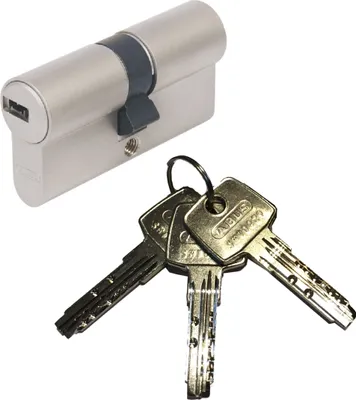 Produktbild von ABUS EC550 Doppelzylinder Länge (a/b) 30/30mm (c=60mm) mit 3 Schlüssel, SKG** Bohrschutz