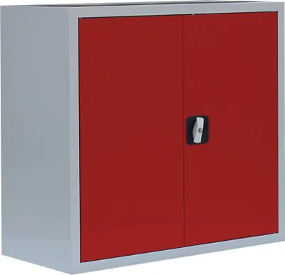 Produktbild von Flügeltürenschrank Sideboard 80cm breit Stahl Büro Aktenschrank rot 530304 TOP