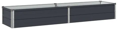 Productafbeelding van Verhoogde tuinbak voor in de tuin, antracietkleurig, 160 x 40 x 24 cm