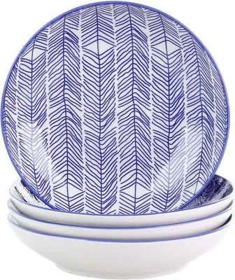 Produktbild von Keramische SuppenSchale Set 4tlg blau 700ml